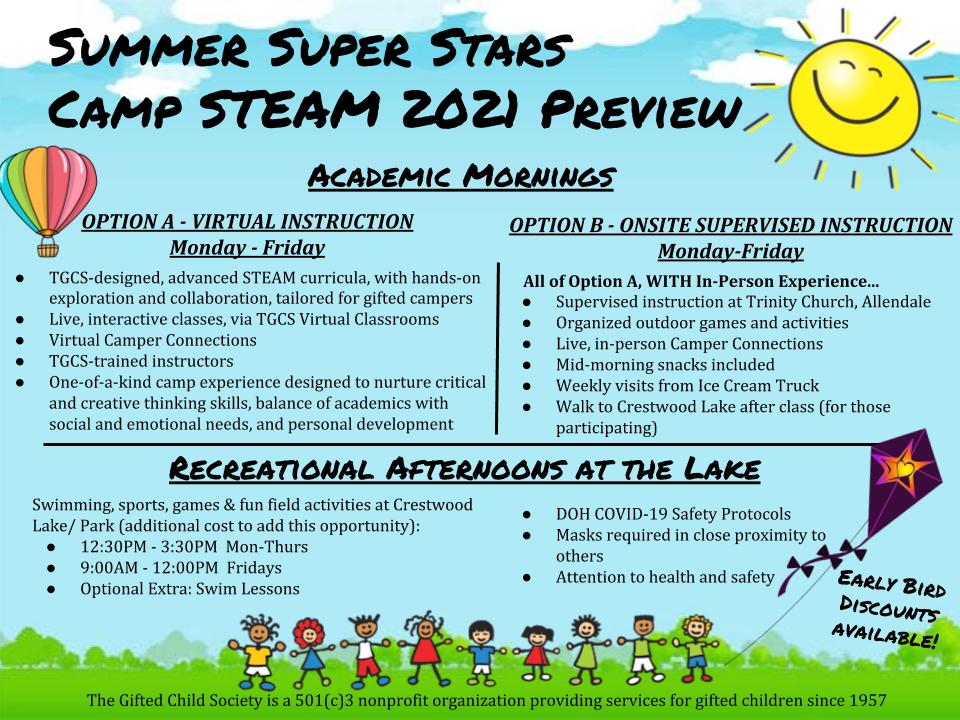 Summer Super Stars Camp Steam Summer Program The Gifted Child Society